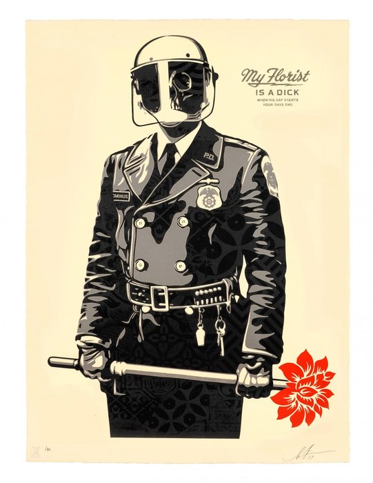 Shepard Fairey (OBEY) (1970) - My Florist is a Dick (large format)