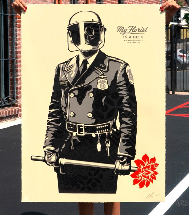 Shepard Fairey (OBEY) (1970) - My Florist is a Dick (large format)