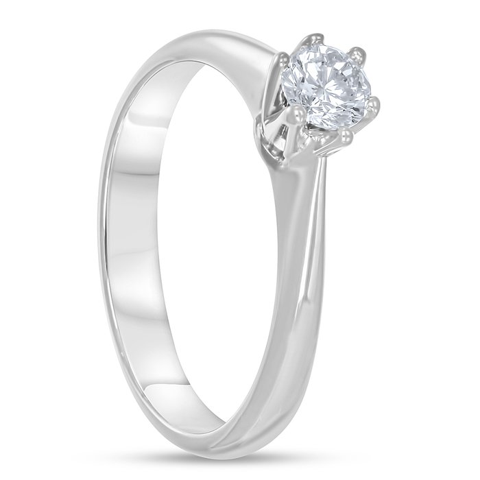 Ring - 18 kraat Hvidguld -  0.27ct. tw. Diamant (Natur)