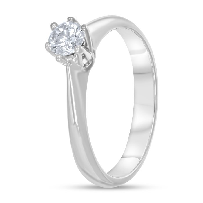 Ring - 18 kraat Hvidguld -  0.27ct. tw. Diamant (Natur)