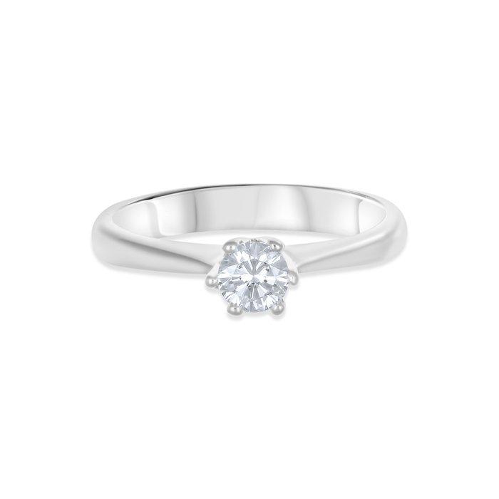 Ring - 18 kraat Hvidguld -  0.27ct. tw. Diamant (Natur)