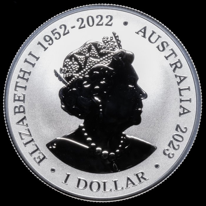 Australien. 1 Dollar 2023 White Rhinoceros, 1 Oz (.999)  (Ingen mindstepris)