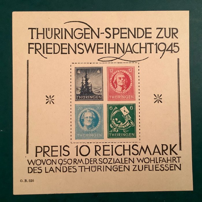 De allieredes besættelse - Tyskland (sovjetisk zone) 1946 - Stor juleblok godkendt Sturm BPP - Michel blok 2