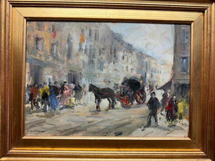 Francesco Di Marino (1892-1954) - Per le strade di Napoli