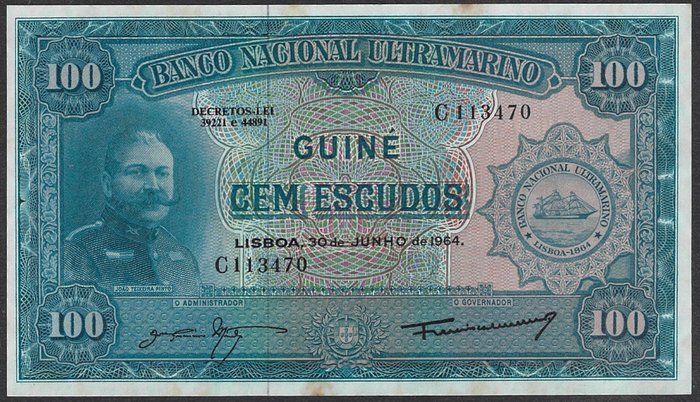 Portugisisk Guinea. - 2 x 50 + 2 x 100 Escudos 1964-1971