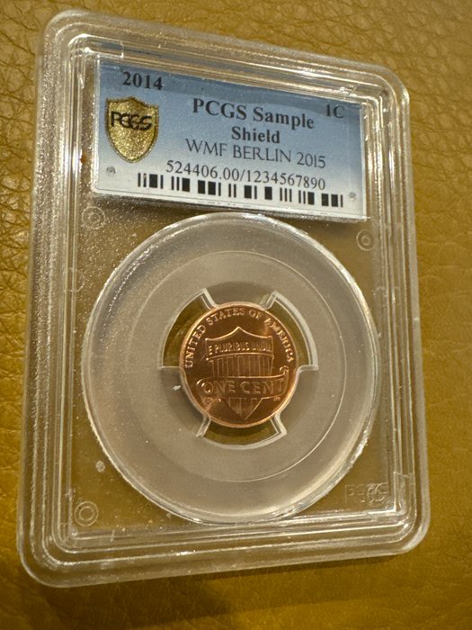 Förenta staterna. 1 Cent 2014 PCGS Sample Shield - WMF Berlin 2015 - United States  (Ingen mindstepris)