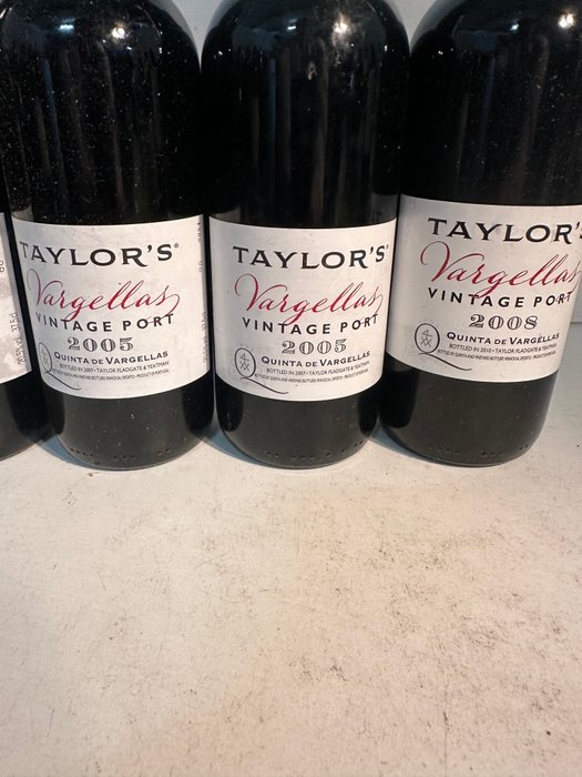 Taylor's Quinta de Vargellas: 2005  2008 x 3 - Vintage Port -  Douro  - 4 Halve flasker (0,375 L)