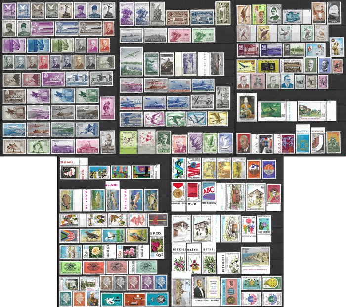 Tyrkiet 1947/1981 - Næsten alle komplette serier. Gummi intakt i flot stand. - Unificato