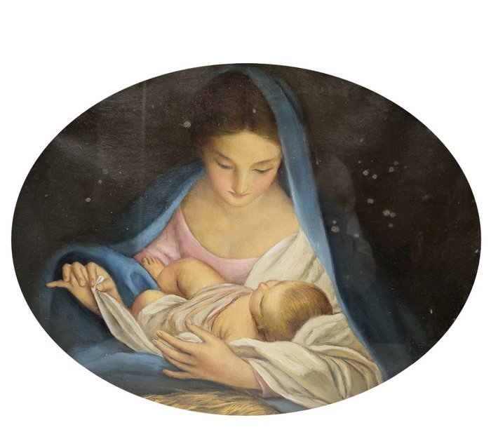 Scuola italiana (XIX), da Carlo Maratta - Madonna con Bambino