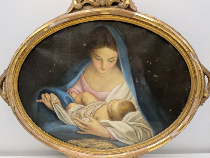 Scuola italiana (XIX), da Carlo Maratta - Madonna con Bambino