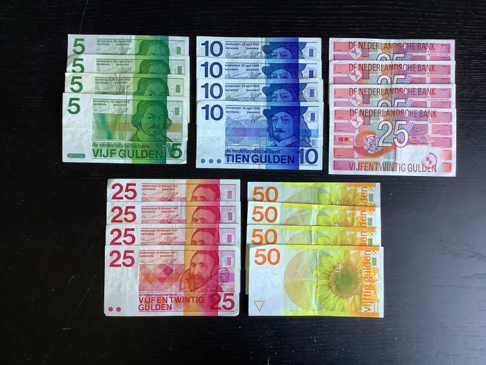 Holland - 20 banknotes - various dates  (Ingen mindstepris)