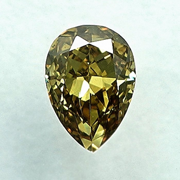 1 pcs Diamant  (Naturfarvet)  - 0.21 ct - Fancy Grålig Gul - VS2 - International Gemological Institute (IGI)