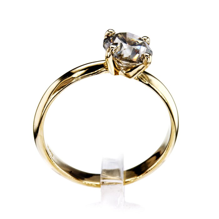 Ingen mindstepris - Forlovelsesring - 14 karat Gulguld -  1.54ct. tw. Diamant (Naturfarvet)