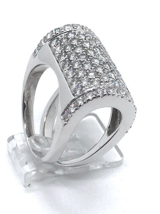 Recarlo - Ring - 18 kraat Hvidguld Diamant (Natur)