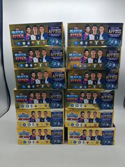 2019/20 Topps Match Attax 12 boxes in original bigbox x 30 boosters each - 12 Mixed collection - Næsten så god som ny (NM)