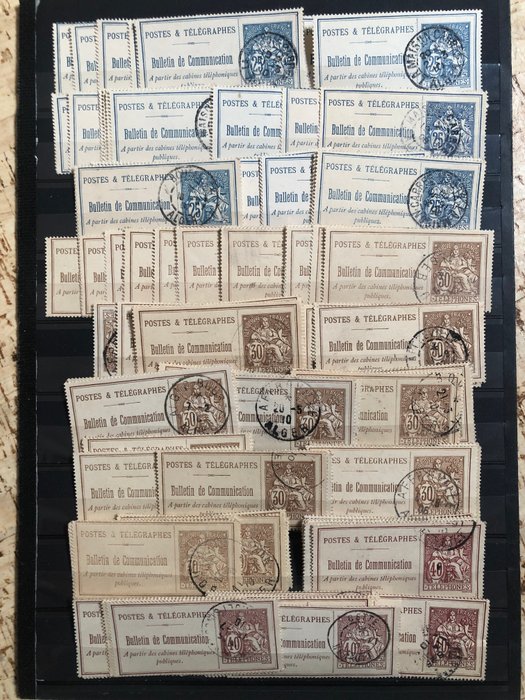 Frankrig 1900/1906 - Timbres- Telefonsamling høj værdi! - Maury Nr 24-26