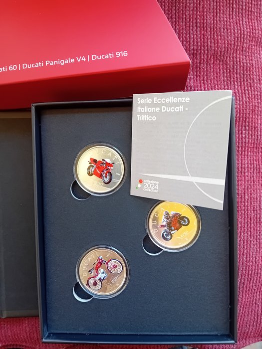 Italien. 5 Euro 2024 "Ducati" - Trittico  (Ingen mindstepris)