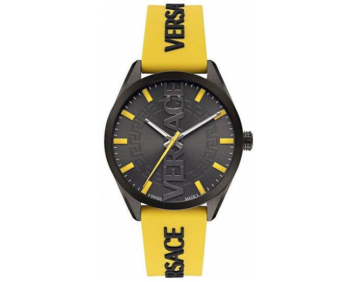 Versace - Ingen mindstepris - VE3H00222 - Mænd - V-Lodret 42mm Sort Gul - Splinterny