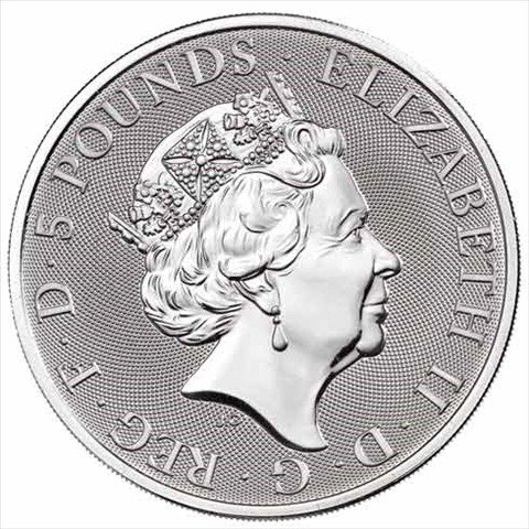 Storbritannien 5 Pounds 2021 'Beasts-Completer' 2 Oz (999)  (Ingen mindstepris)