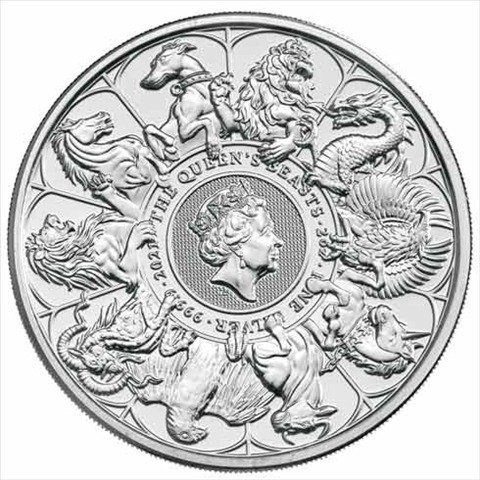 Storbritannien. 5 Pounds 2021 'Beasts-Completer', 2 Oz (.999)  (Ingen mindstepris)