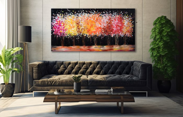 Monika Spiewak - Trees - XXL -  on Frame - Ready to Hang