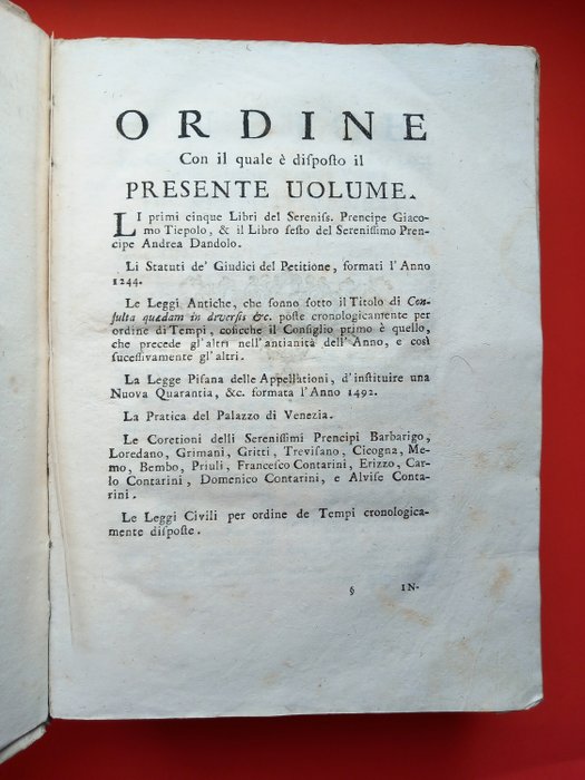 Pinelli - Novissimum Statutorum ac Venetarum Legum + Leggi Criminali del Serenissimo Dominio Veneto - 1729-1751