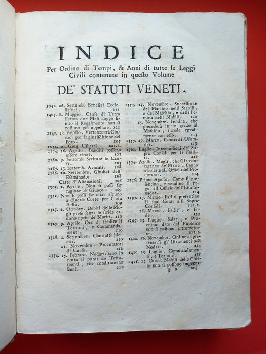 Pinelli - Novissimum Statutorum ac Venetarum Legum + Leggi Criminali del Serenissimo Dominio Veneto - 1729-1751