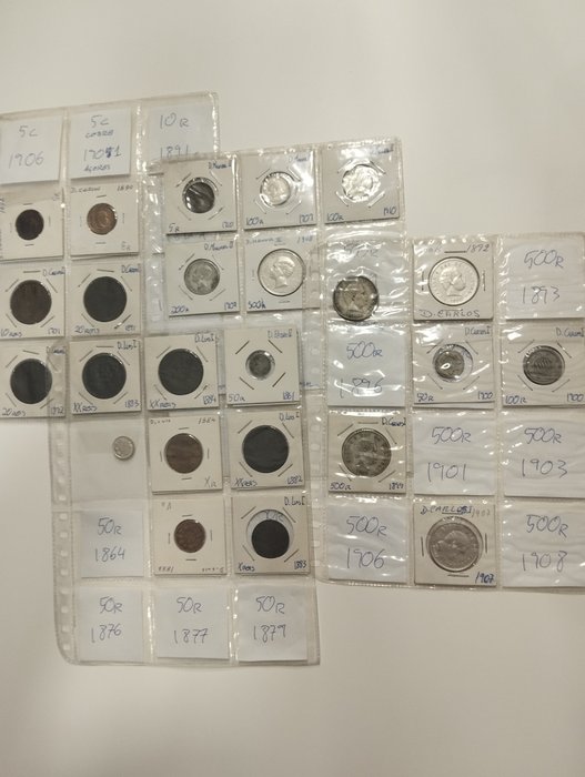 Portugal. 24 different coins from Portuguese monarchy  (Ingen mindstepris)