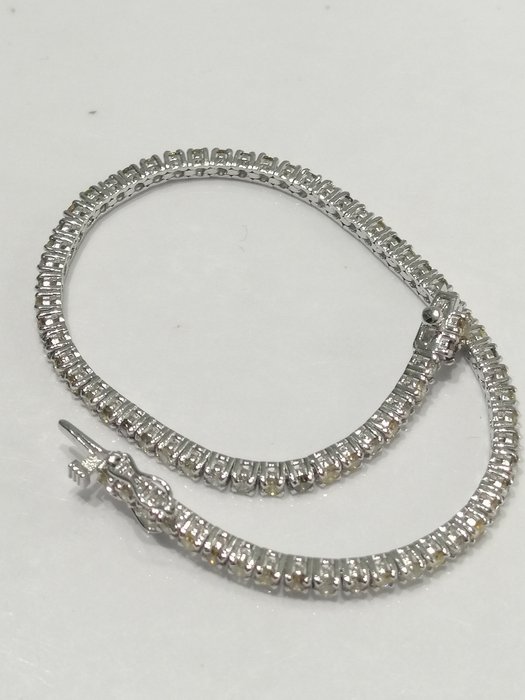 Armbånd - 14 karat Hvidguld -  3.04ct. tw. Diamant (Natur)