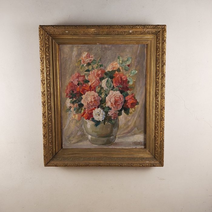 Fransk skole (XIX) - Still life with roses