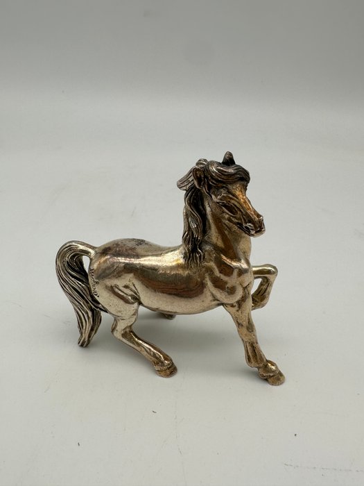 Statuette, 4 cavalli Magrino anni 70 in resina e argento 925 - 10 cm - .925 sølv