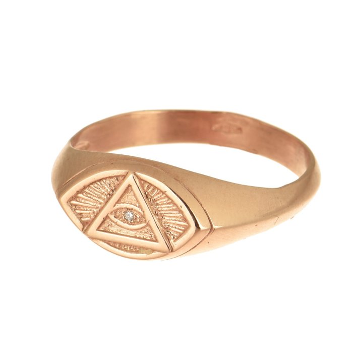 Amulet ring - 14 karat Rosaguld