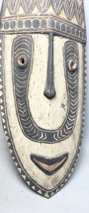 130 cm! Dobbelt maske konstruktion med klan totem fugl - Sepik River Kupkain - Papua Ny Guinea  (Ingen mindstepris)