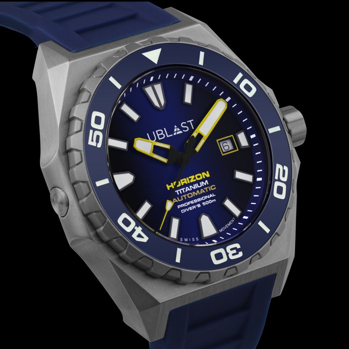 Ublast - Horizon Titanium  - Professional Diver - REF.UBHO45BU - Sub 50 ATM - Mænd - Ny