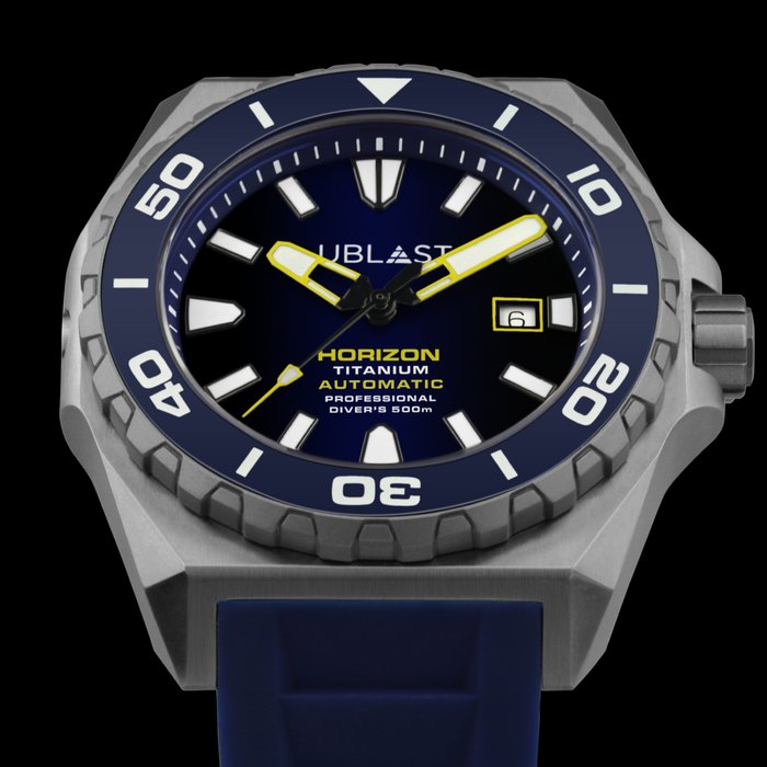 Ublast - Horizon Titanium  - Professional Diver 50 ATM - REF.UBHO45BU - Mænd - Ny