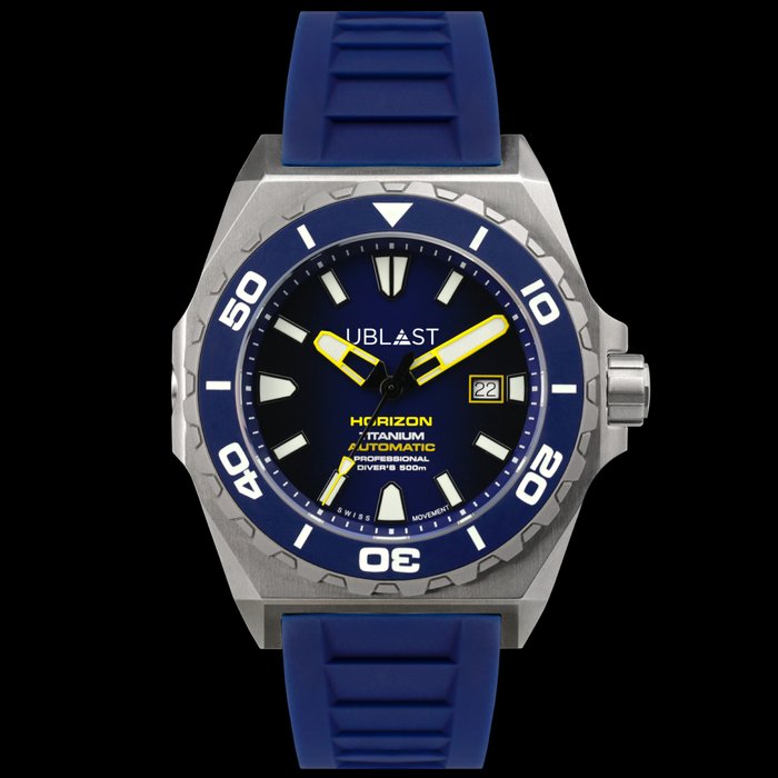 Ublast - Horizon Titanium  - Professional Diver - REF.UBHO45BU - Sub 50 ATM - Mænd - Ny