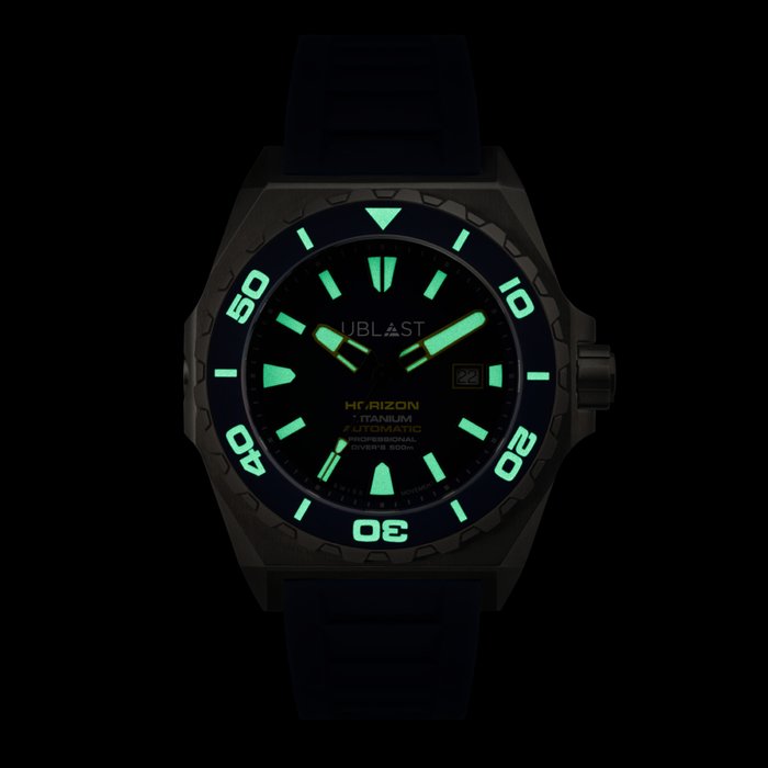 Ublast - Horizon Titanium  - Professional Diver - REF.UBHO45BU - Sub 50 ATM - Mænd - Ny