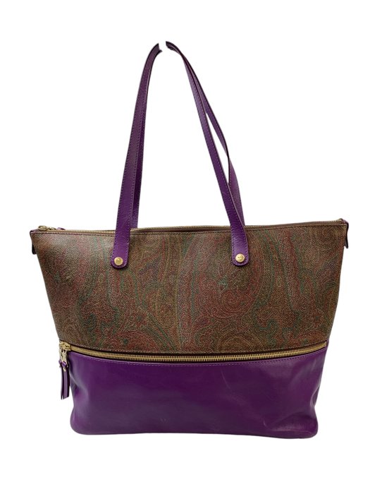 Etro - Paisley Leather Tote bag - Håndtaske