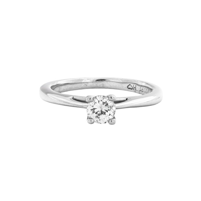 Ingen mindstepris - Ring - 14 karat Hvidguld -  0.35ct. tw. Diamant (Natur)