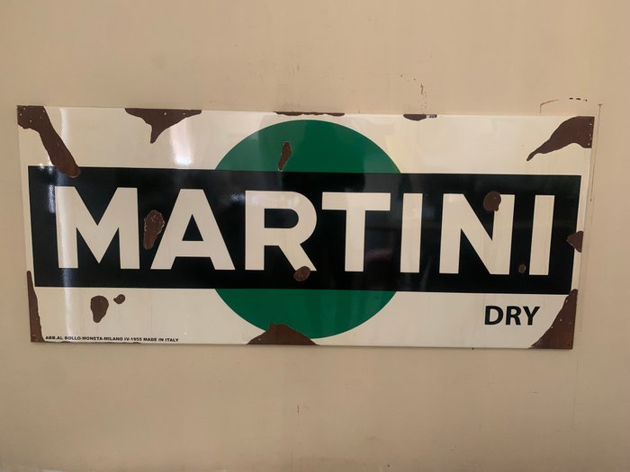 Martini - martini dry - Emaljeskilt - Jern