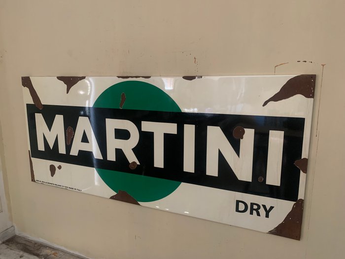 Martini - martini dry - Emaljeskilt - Jern