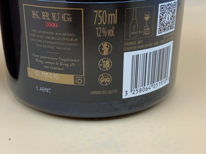 2000 Krug, Collection - Champagne Brut - 1 Flaske (0,75L)