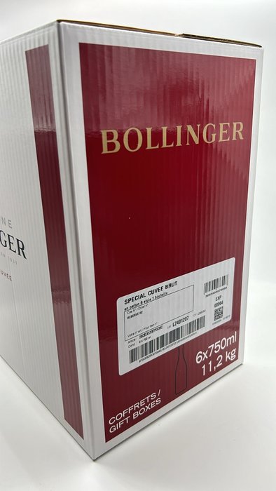 Bollinger - Champagne Brut - 6 Flasker (0,75 L)