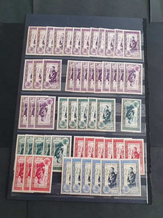 Monaco 1950/1959 - Monaco 1950/1959 Parti og lager på 10 år, alle undersøgt, komplet serie MNH**-MH* som er - Yvert 2023