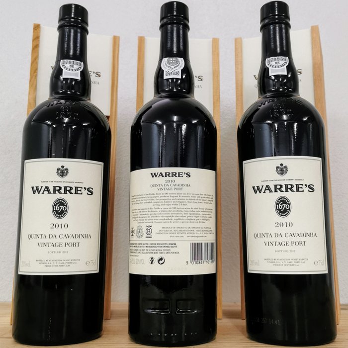 2010 Warre's Quinta da Cavadinha - Vintage Port -  Porto  - 3 Flasker (0,75 L)