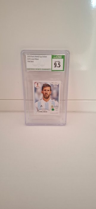 2018 - Panini - World Cup Stickers - Lionel Messi - #276 Pink Back - 1 Graded sticker - CSG 95