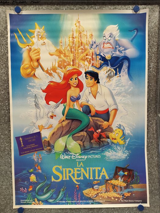 Disney - La Sirenita The Little Mermaid  Original Spanish Poster  - Year 1990