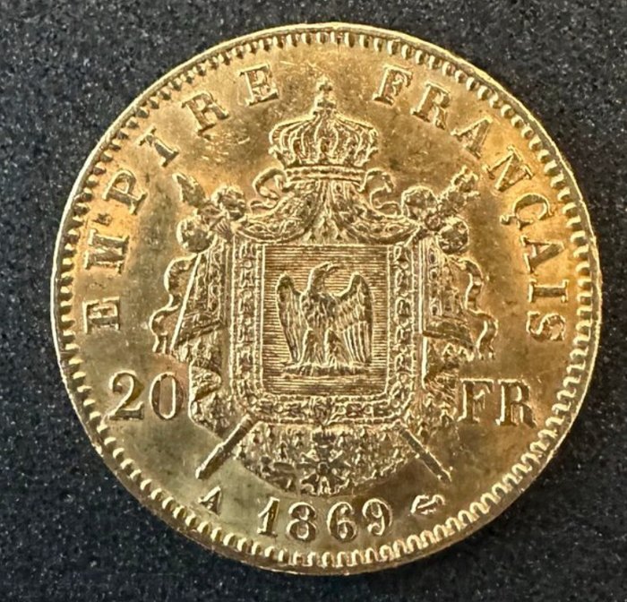 Frankrig. 20 Francs 1869 A. Napoléon III.