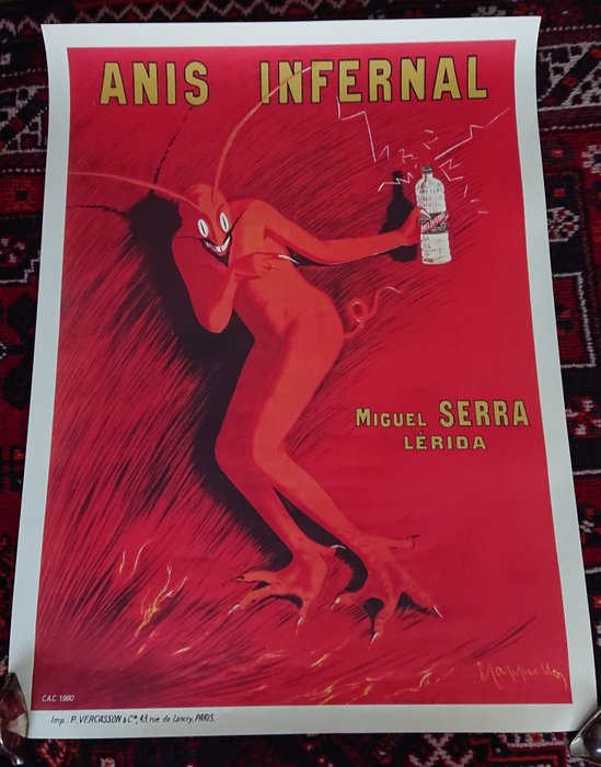 Leonetto Cappiello - Leonetto Cappiello anís Infernal,CAC 1980,muy raro,Lérida - 1980‹erne