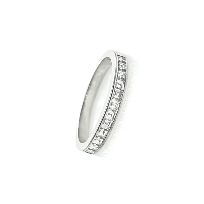 Ring - 18 kraat Hvidguld -  0.50ct. tw. Diamant (Natur)  - Eternity diamantring